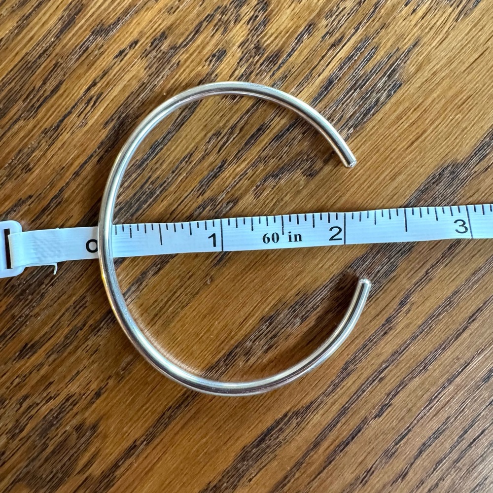 Sterling Silver Open Cuff Bracelet - Silver - Picture 8 of 9